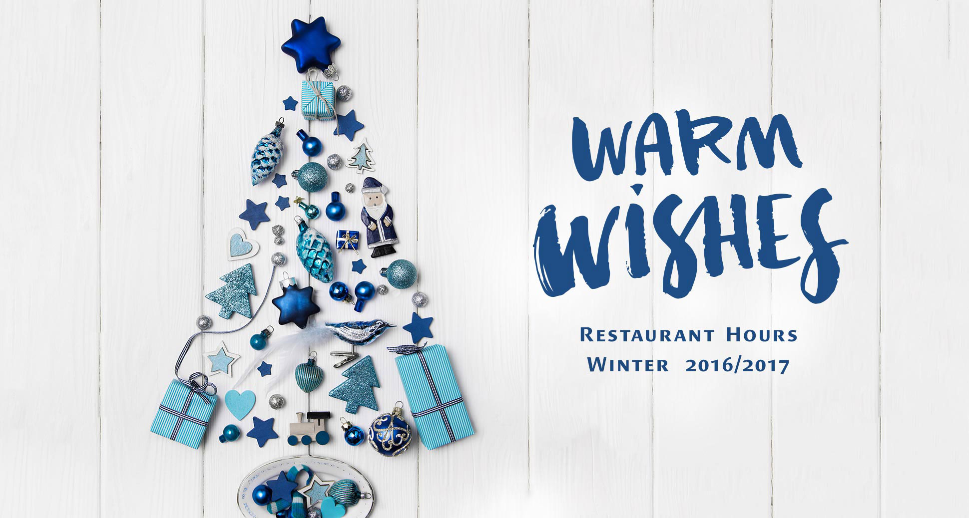 Seasonal restaurant hours winter 2016/2017