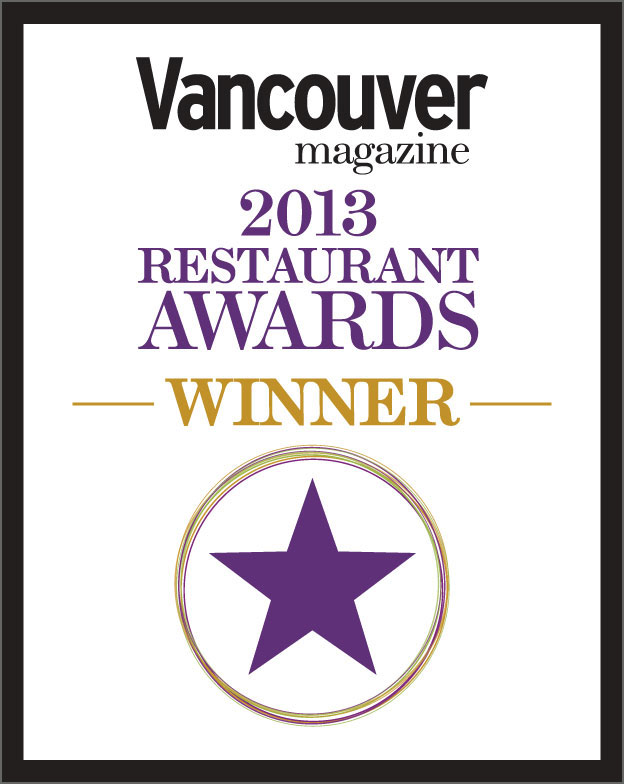 Vancouver Magazine Restaurant Awards 2013